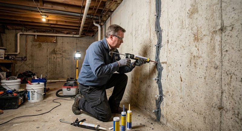 Basement Crack Repair in Houghton Lake, MI