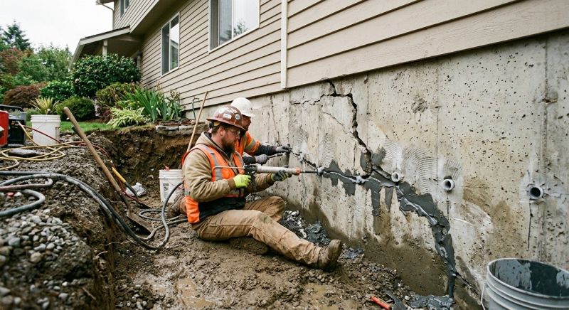 Basement Crack Repair in Houghton Lake, MI