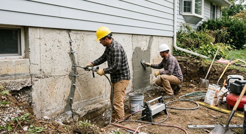 Basement Foundation Repair in Prudenville, MI