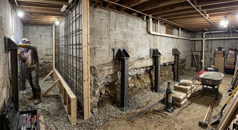 Basement Stabilization in Houghton Lake, MI