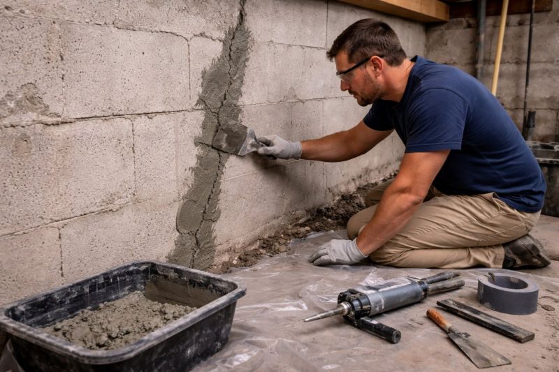 Foundation Crack Repair in Houghton Lake Heights, MI