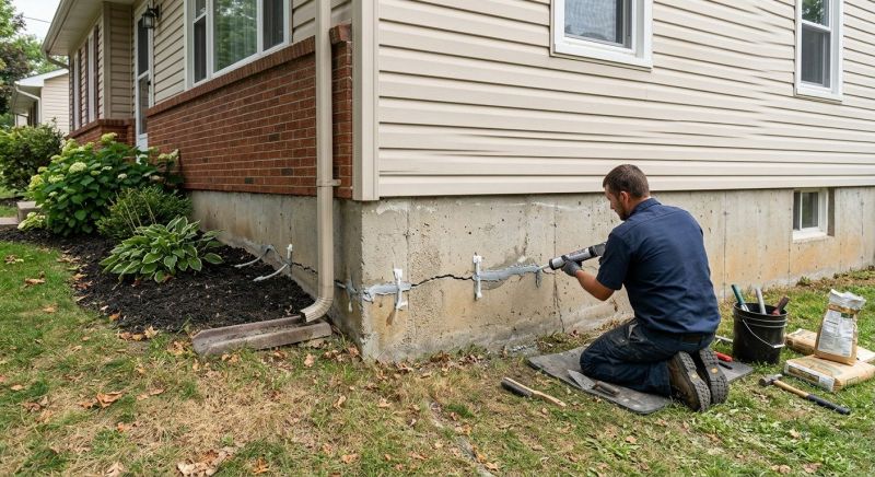 Foundation Crack Sealing in Houghton Lake, MI