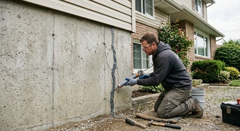 Foundation Crack Sealing in Houghton Lake, MI