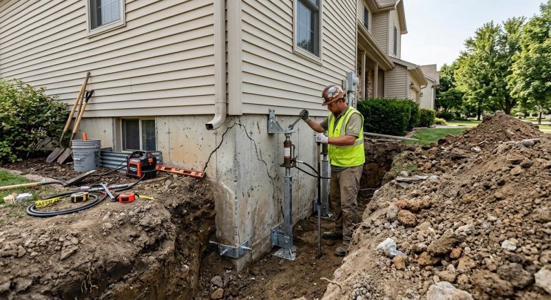 Foundation Stabilizing in Higgins Lake, MI