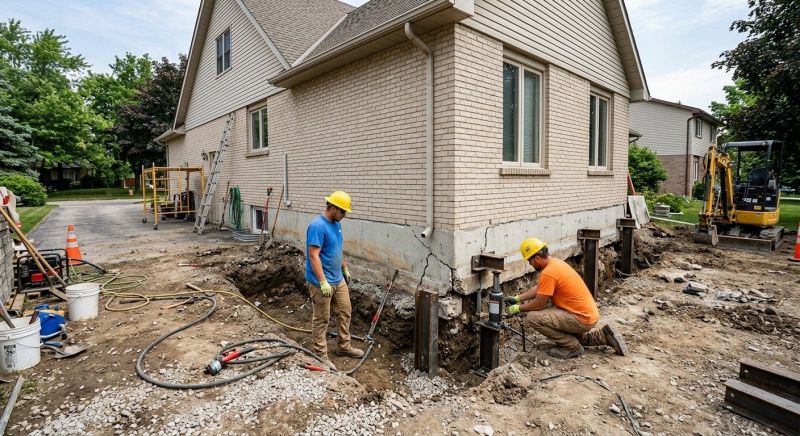 Helical Piers Installation in Houghton Lake, MI