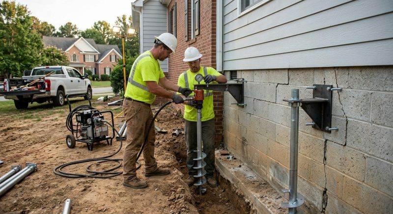 Helical Piers Installation in Houghton Lake, MI