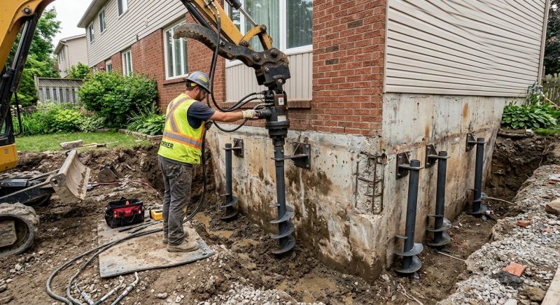 Helical Piers Installation in Houghton Lake, MI