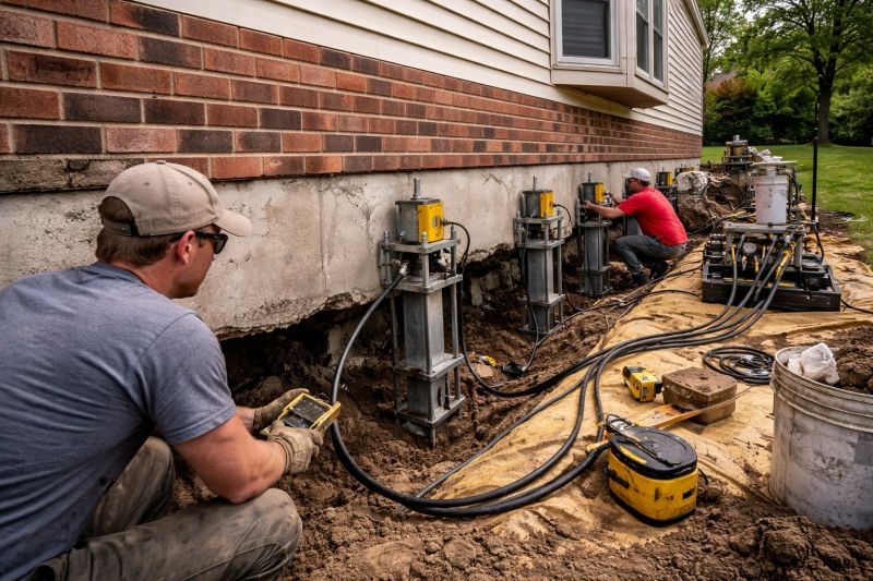 Settling Foundation Service in Higgins Lake, MI