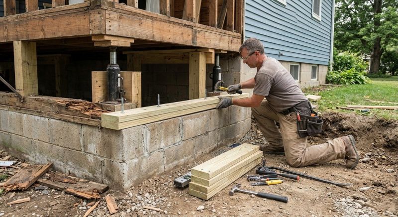 Sinking Foundation Repair in Gladwin, MI