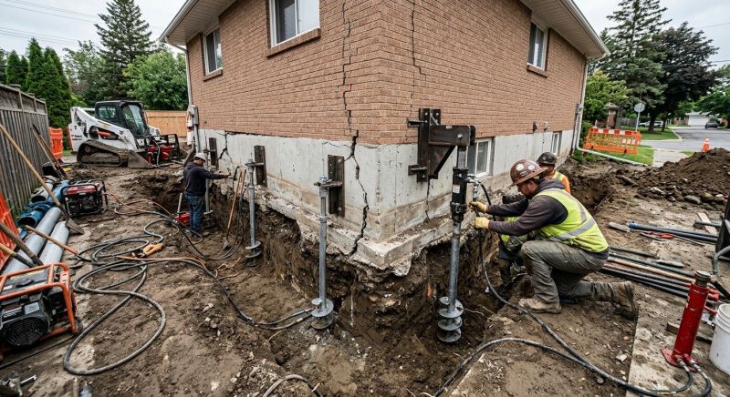Sinking Foundation Repair in Harrison, MI