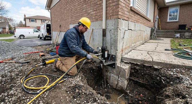 Sinking Foundation Repair in Higgins Lake, MI
